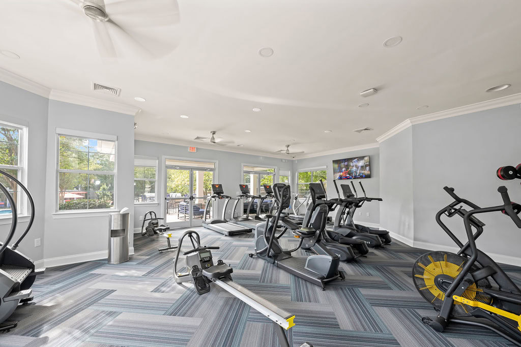 A fitness center at the Courtney Ridge apartments at the south end of Charlotte, NC