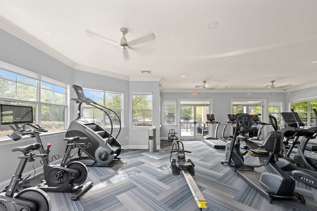 A fitness center at the Courtney Ridge apartments at the south end of Charlotte, NC
