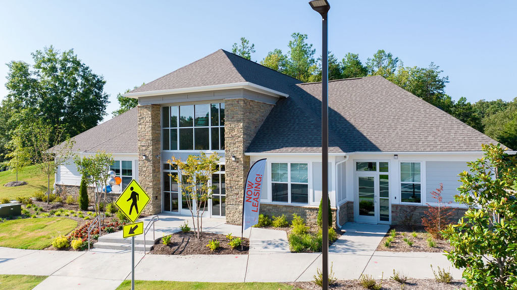 The leasing office at the Courtney Ridge apartments in Charlotte, NC