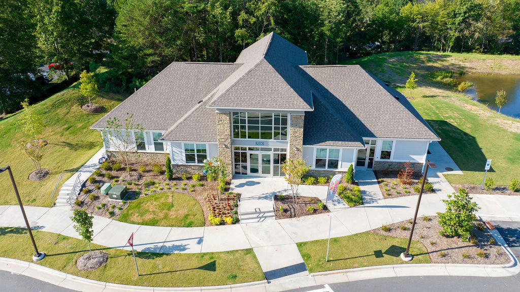 The leasing office at the Courtney Ridge apartments in Charlotte, NC