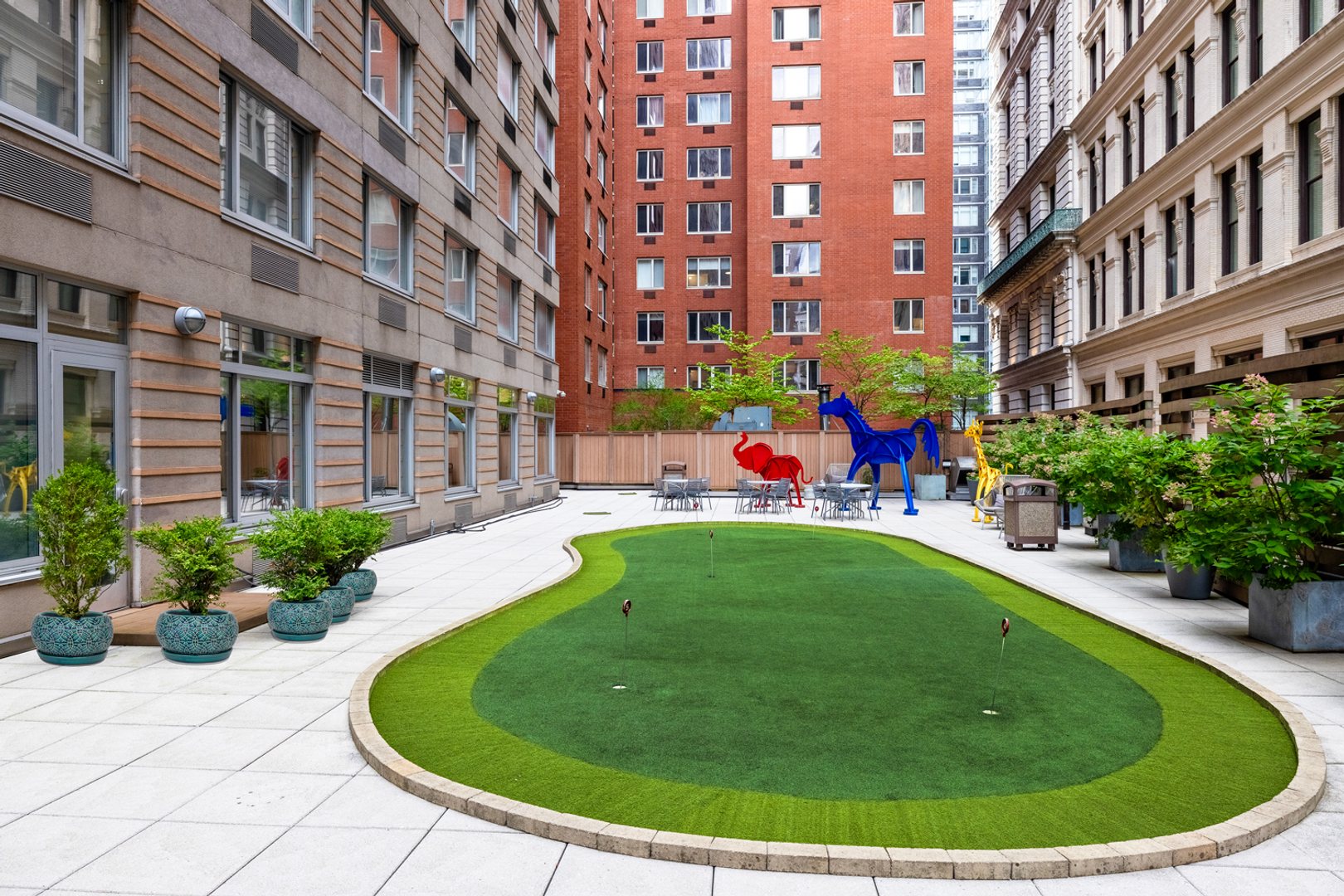 Four-hole putting green amenity area.