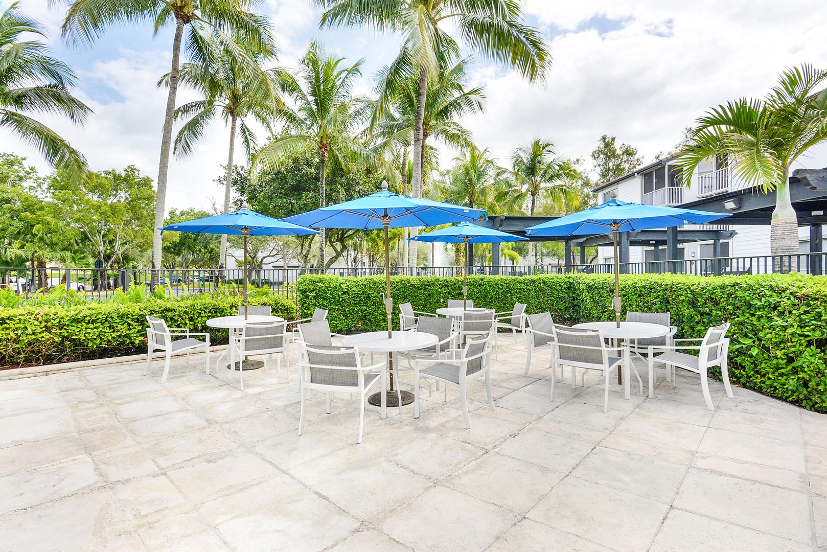 The pool terrace at Sabal Point in Fort Lauderdale, FL.