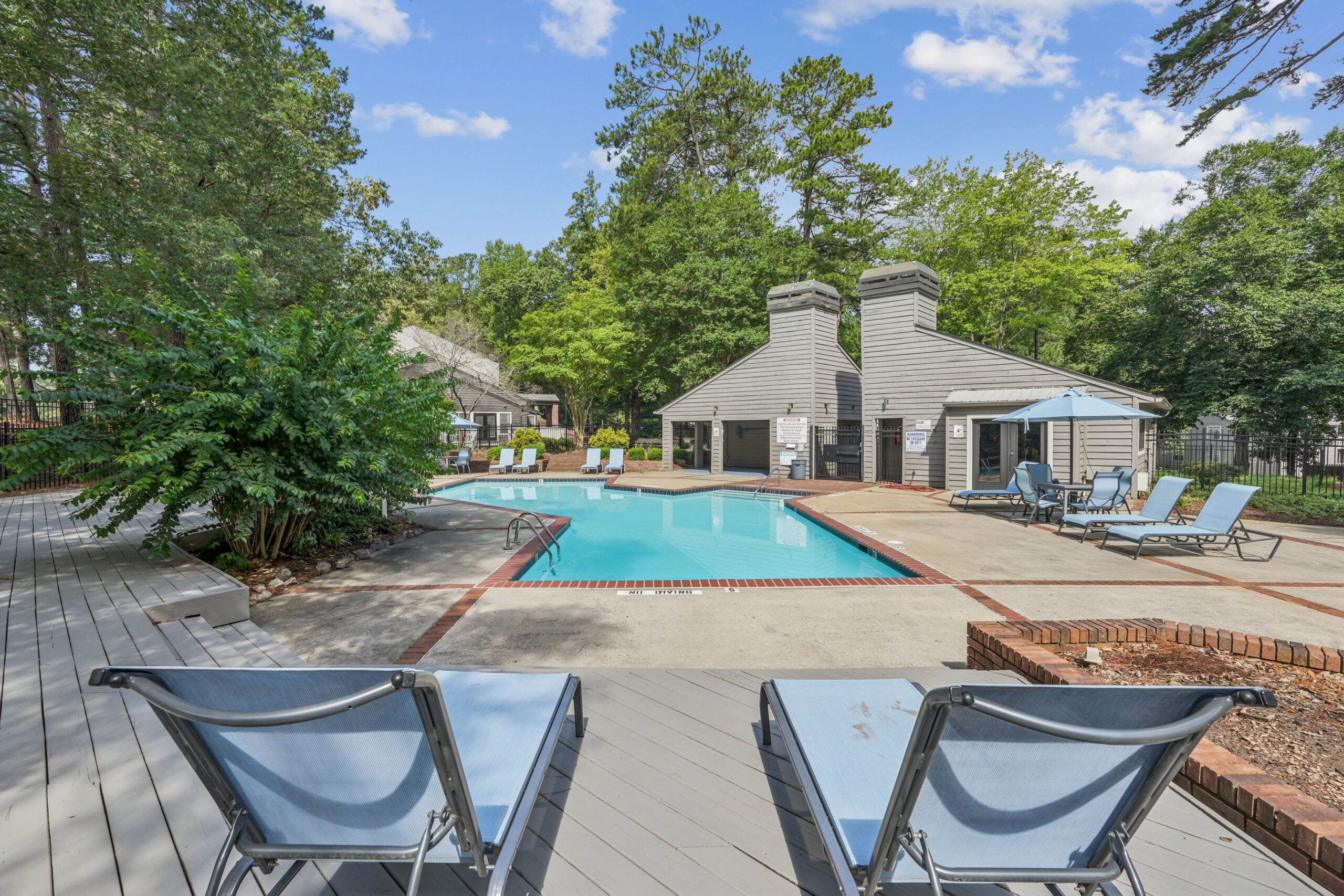 Sparkling outdoor pool 