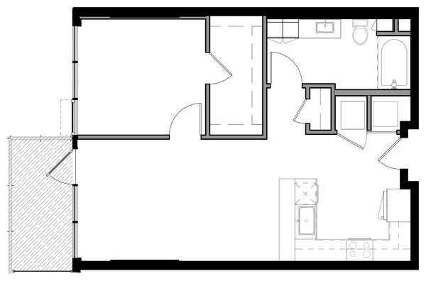 1F-L Balcony AHP Floor Plan at The Merian